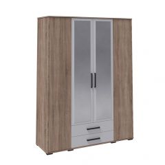 Модульная Спальня Соната (Белый/Дуб Крафт Золотой) в Кургане - kurgan.mebel24.online | фото 7