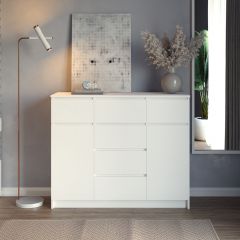 МОРИ МК 1200.4 Комод (белый) в Кургане - kurgan.mebel24.online | фото 3