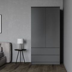 МОРИ МШ 900.1 Шкаф (графит) в Кургане - kurgan.mebel24.online | фото 2