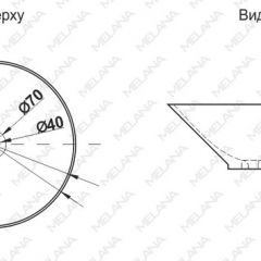 Накладная раковина melana mln-7020-b1+b18 (t4006hb1+b18 ) (сине-черная) в Кургане - kurgan.mebel24.online | фото 2