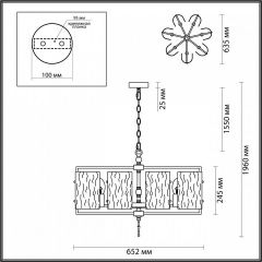 Подвесная люстра Odeon Light Elegante 4878/7 в Кургане - kurgan.mebel24.online | фото 4