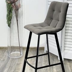 Полубарный стул CHILLI-QB SQUARE графит #14, велюр / черный каркас (H=66cm) М-City в Кургане - kurgan.mebel24.online | фото 4