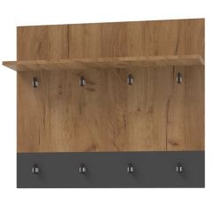 Прихожая Бостон (модульная) дуб вотан/антрацит в Кургане - kurgan.mebel24.online | фото 3