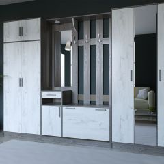 Прихожая ДИАНА-4 сек №14 (Ясень анкор/Дуб эльза) в Кургане - kurgan.mebel24.online | фото 5