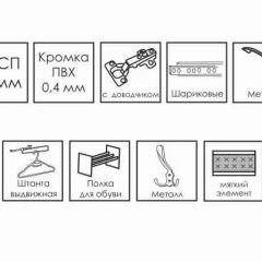 ГРЕТТА Прихожая (дуб сонома/ясень черный) в Кургане - kurgan.mebel24.online | фото 10