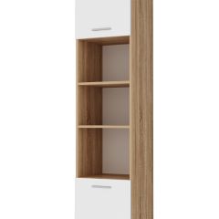 ИТАЛИЯ П-400 Пенал 2 дв. (Дуб сонома/Белый глянец) в Кургане - kurgan.mebel24.online | фото