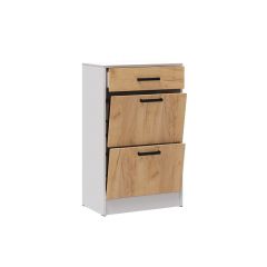 Прихожая Кевин Обувница (Белый/Дуб крафт) в Кургане - kurgan.mebel24.online | фото 2