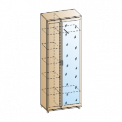 Прихожая Мелисса композиция 1 (Ясень Асахи) в Кургане - kurgan.mebel24.online | фото 2