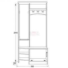 Прихожая Саша - 13 в Кургане - kurgan.mebel24.online | фото 2