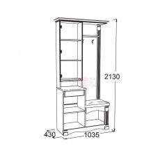 Прихожая Саша - 15 в Кургане - kurgan.mebel24.online | фото 2