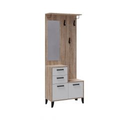 Прихожая Витра Центральная секция (Белый/Дуб сонома) в Кургане - kurgan.mebel24.online | фото