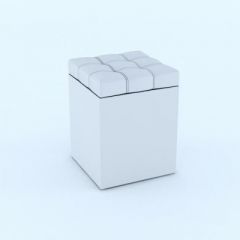 Пуф КВАДРО Белый в Кургане - kurgan.mebel24.online | фото 2