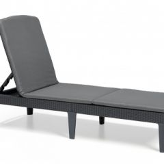 Шезлонг Джайпур с матрасом (Jaipur Sun lounger (with cushion)) графит в Кургане - kurgan.mebel24.online | фото