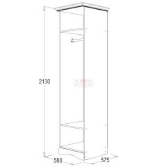 Шкаф 1-но дверный для одежды Ольга 1Н в Кургане - kurgan.mebel24.online | фото 2