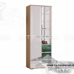ФЛАЙ Шкаф 2-х створчатый ШК-04 (дуб сонома/белый) в Кургане - kurgan.mebel24.online | фото 2