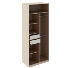 Шкаф 2 двери Глэдис М22 (ЯШС/Белый) в Кургане - kurgan.mebel24.online | фото 2
