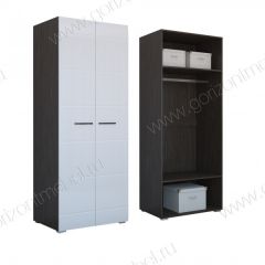 Шкаф 2-х створчатый Ненси 800 (Венге/Белый глянец) в Кургане - kurgan.mebel24.online | фото