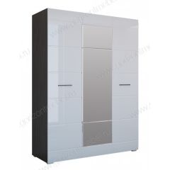 Шкаф 3-х створчатый Ненси 1500 (Венге/Белый глянец) в Кургане - kurgan.mebel24.online | фото