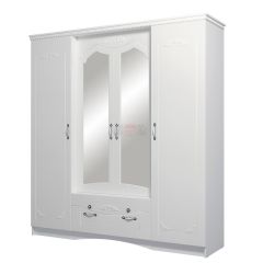 Шкаф 4-х дверный для одежды и белья Ольга-10 МДФ в Кургане - kurgan.mebel24.online | фото