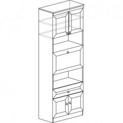 Шкаф барный №605 Инна Денвер темный в Кургане - kurgan.mebel24.online | фото 2