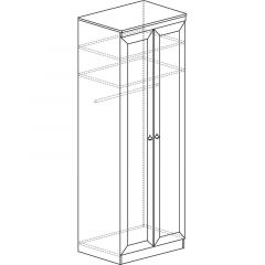 Шкаф для одежды №609 Инна Денвер темный в Кургане - kurgan.mebel24.online | фото 3