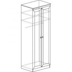 Шкаф для одежды №609 "Инна" Денвер светлый (*без полок) в Кургане - kurgan.mebel24.online | фото 4