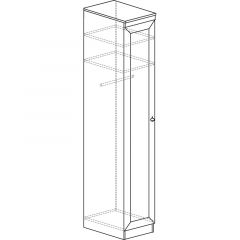 Шкаф для одежды №614 Инна Денвер темный в Кургане - kurgan.mebel24.online | фото 3