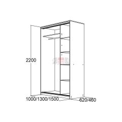 МИРАЖ 13.1 (620) Шкаф для платья и белья в Кургане - kurgan.mebel24.online | фото 5