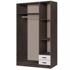 Шкаф распашной Эконом (Венге/Дуб Белфорд) в Кургане - kurgan.mebel24.online | фото 2