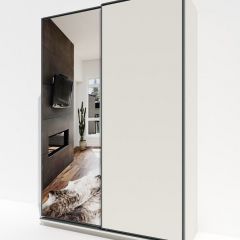 Шкаф-купе 1400 серии SOFT D1+D3+B2+PL1 (2 ящика+1штанга) профиль «Графит» в Кургане - kurgan.mebel24.online | фото