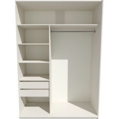 Шкаф-купе 1400 серии SOFT D1+D3+B2+PL1 (2 ящика+1штанга) профиль «Графит» в Кургане - kurgan.mebel24.online | фото 2