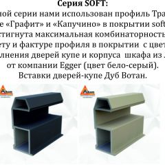 Шкаф-купе 1400 серии SOFT D6+D6+B2+PL3 (2 ящика+2штанги) профиль «Капучино» в Кургане - kurgan.mebel24.online | фото 12