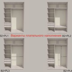 Шкаф-купе 1500 серии SILVER S1+S1+B2+PL2 (2 ящика+1 штанга+1 полка) профиль «Серебро» в Кургане - kurgan.mebel24.online | фото 6