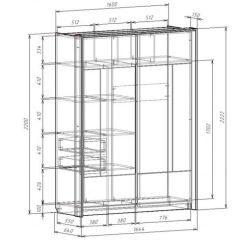 Шкаф-купе 1600 с плитой 22 мм ЛИБЕРТИ в Кургане - kurgan.mebel24.online | фото 4