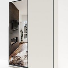 Шкаф-купе 1600 серии SOFT D1+D3+B2+PL1 (2 ящика+1штанга) профиль «Графит» в Кургане - kurgan.mebel24.online | фото 2