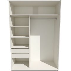 Шкаф-купе 1600 серии SOFT D1+D3+B2+PL1 (2 ящика+1штанга) профиль «Графит» в Кургане - kurgan.mebel24.online | фото 3