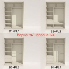 Шкаф-купе 1600 серии SOFT D1+D3+B2+PL1 (2 ящика+1штанга) профиль «Графит» в Кургане - kurgan.mebel24.online | фото 5