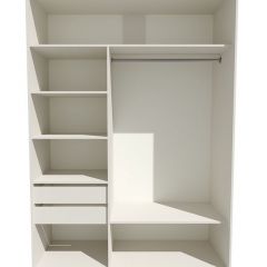 Шкаф-купе 1600 серии SOFT D6+D4+B2+PL2 (2 ящика+1штанга+1 полка) профиль «Капучино» в Кургане - kurgan.mebel24.online | фото 3