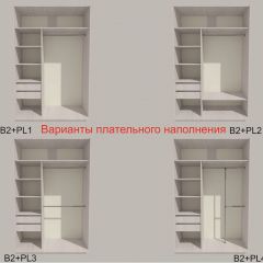 Шкаф-купе 1700 серии SILVER S3+S4+B2+PL4 (2 ящика+F обр.штанга) профиль «Серебро» в Кургане - kurgan.mebel24.online | фото 6