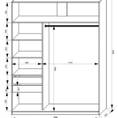 Шкаф-купе 1800 серии SOFT D1+D3+B2+PL1 (2 ящика+1штанга) профиль «Графит» в Кургане - kurgan.mebel24.online | фото 3