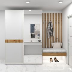 Шкаф-купе 1800 серии SOFT D6+D4+B2+PL2 (2 ящика+1штанга+1 полка) профиль «Капучино» в Кургане - kurgan.mebel24.online | фото
