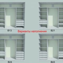 Шкаф-купе 1950 серии SILVER S3+S1+S3Z B22+PL2 (по 2 ящика лев/прав+1штанга+1 полка) профиль «Серебро» в Кургане - kurgan.mebel24.online | фото 5