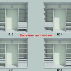 Шкаф-купе 1950 серии SILVER S3+S1+S4 B22+PL3 (по 2 ящика лев/прав+2 штанги) профиль «Серебро» в Кургане - kurgan.mebel24.online | фото 5