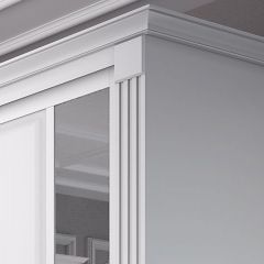 Шкаф-купе 2450 серии NEW CLASSIC K6Z+K1+K6+B22+PL2 (по 2 ящика лев/прав+1 штанга+1 полка) профиль «Капучино» в Кургане - kurgan.mebel24.online | фото 4