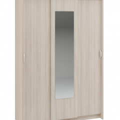 Шкаф-купе Бассо 1300 (Ясень шимо светлый) в Кургане - kurgan.mebel24.online | фото