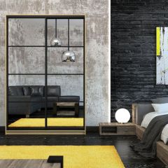 Шкаф-купе Лофт 1600 Шк16-60 (Дуб Сонома) в Кургане - kurgan.mebel24.online | фото 9
