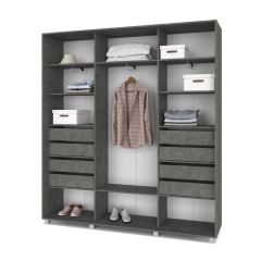 МАРТИН Шкаф-купе Камень темный (2000*450) М401 в Кургане - kurgan.mebel24.online | фото 4