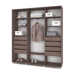 МАРТИН Шкаф-купе с зеркалами Шимо темный (2000*450) М403 в Кургане - kurgan.mebel24.online | фото 4