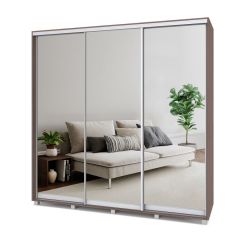 МАРТИН Шкаф-купе с зеркалами Шимо темный (2200*450) М423 в Кургане - kurgan.mebel24.online | фото