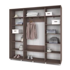 МАРТИН Шкаф-купе с зеркалами Шимо темный (2200*450) М423 в Кургане - kurgan.mebel24.online | фото 2
